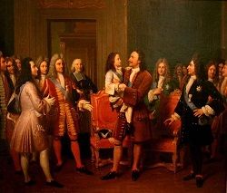 Louis XV visite Pierre le Grand à l'hôtel de Lesdiguières
